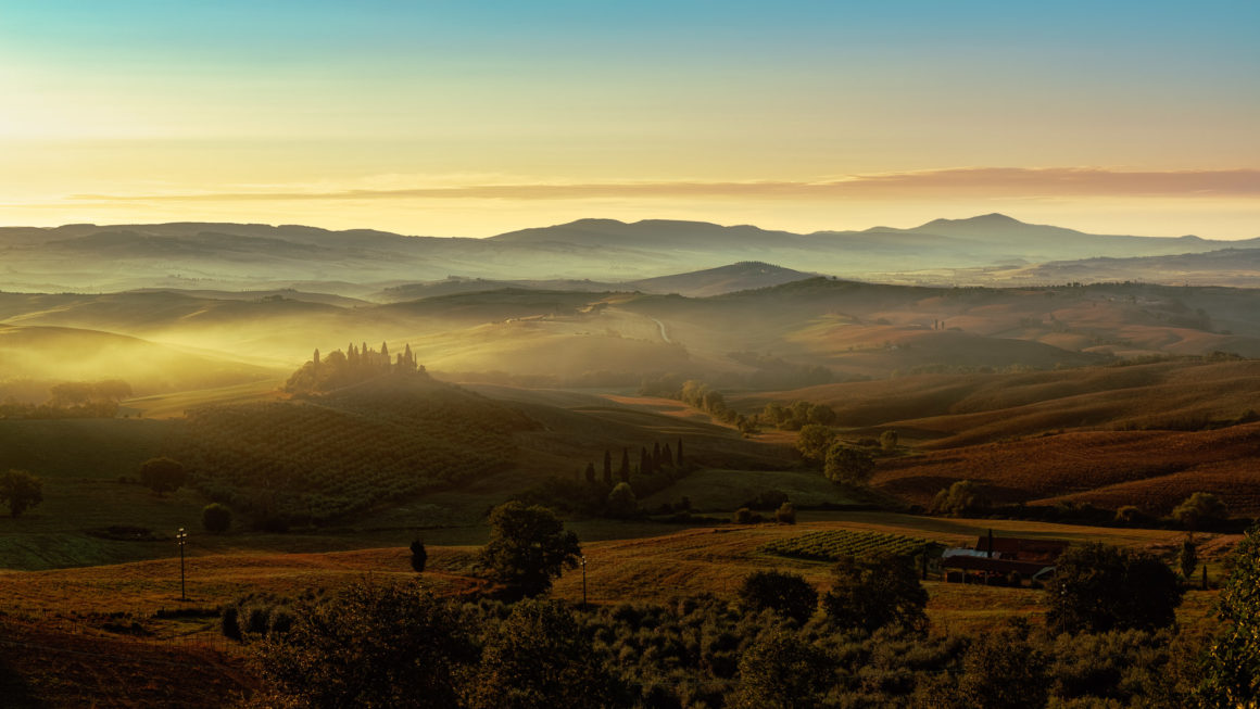 Belvedere San Quirico am Morgen