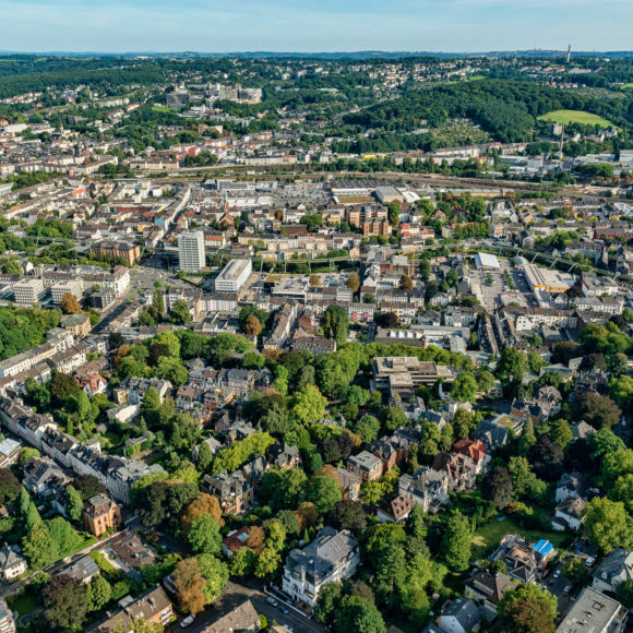 Wuppertal Luftaufnahme Blick auf die Südhöhen