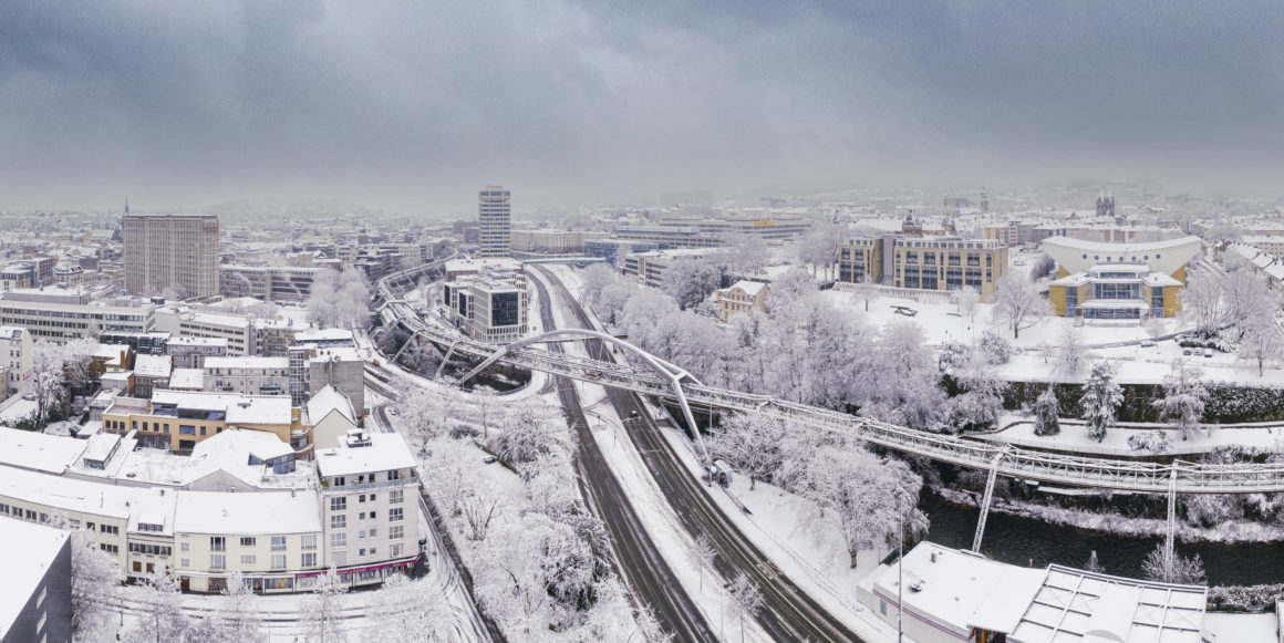 Schnee in Wuppertal Elberfeld, Januar 2021